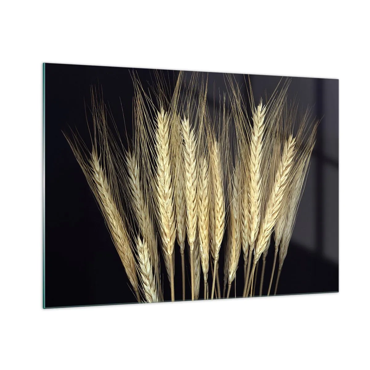 Glasbild - Bild auf glas - Maserung in warmen Tönen auf schwarzem Hintergrund - 100x70cm - Rustikale Magie - Moderne Wanddekoration für Wohnzimmer und Schlafzimmer ARTTOR