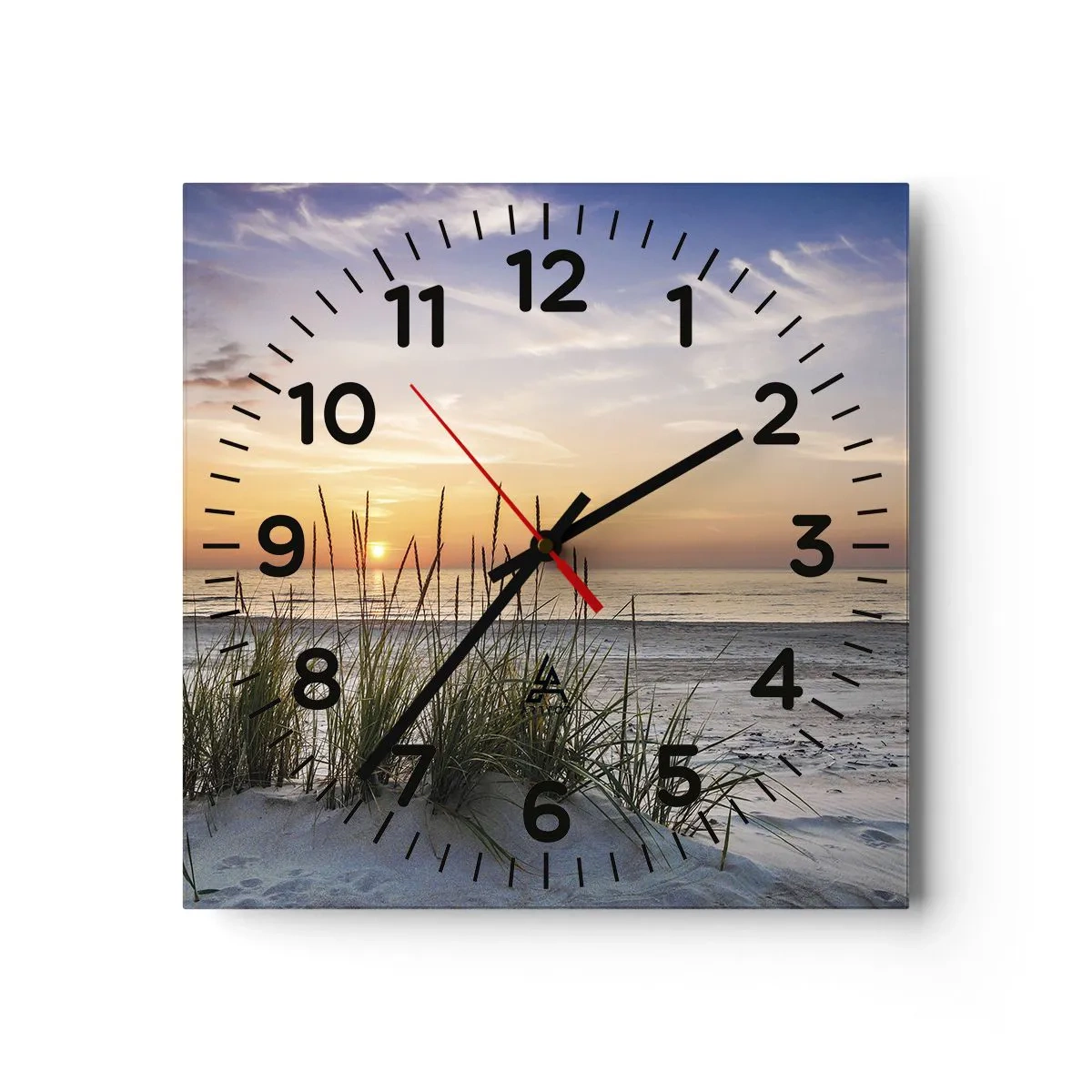 Wanduhr - Glasuhr - Schau, denk, fühl - 30x30 cm