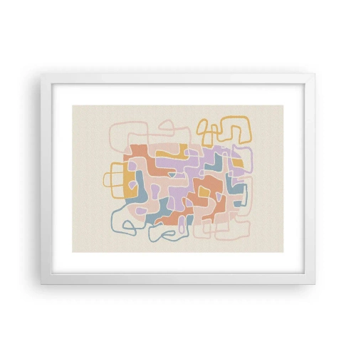 Poster in einem weißen Rahmen - Labyrinth – ein freudiges Abenteuer - 40x30 cm