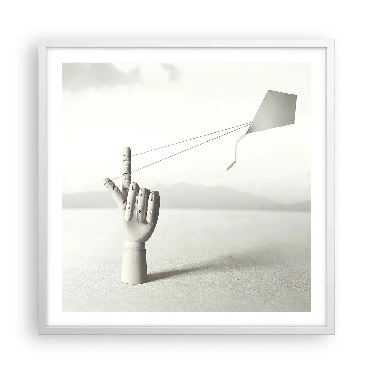 Poster in einem weißen Rahmen - Kraftprobe - 60x60 cm