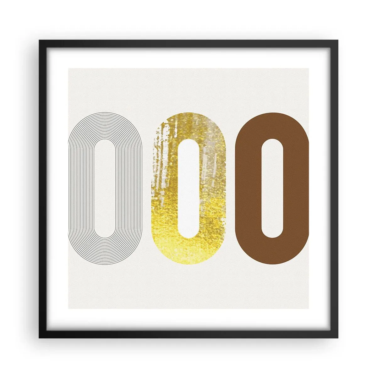 Poster in einem schwarzem Rahmen - Oooh! - 50x50 cm