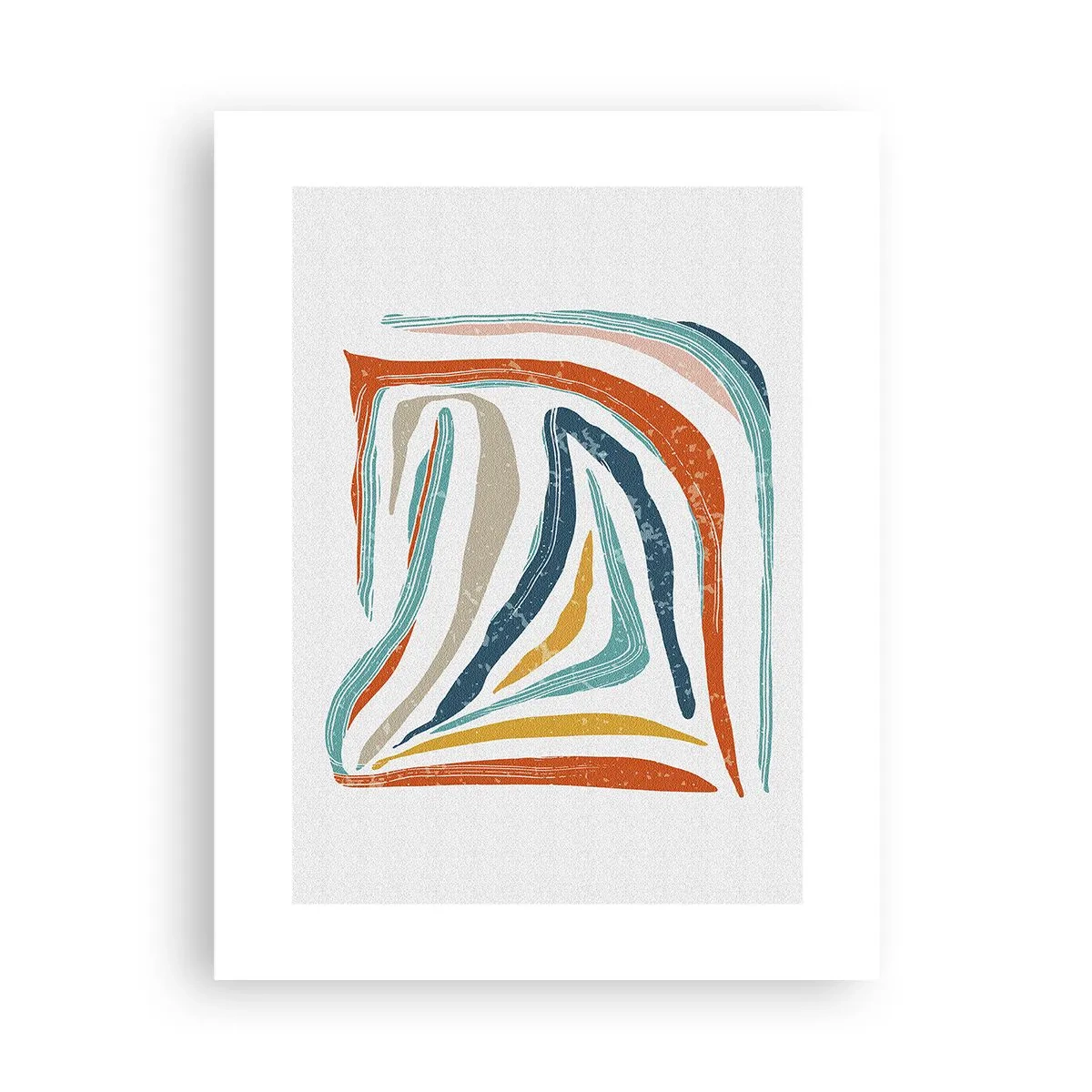 Poster - Abstraktion mit einem freundlichen Lächeln - 30x40 cm