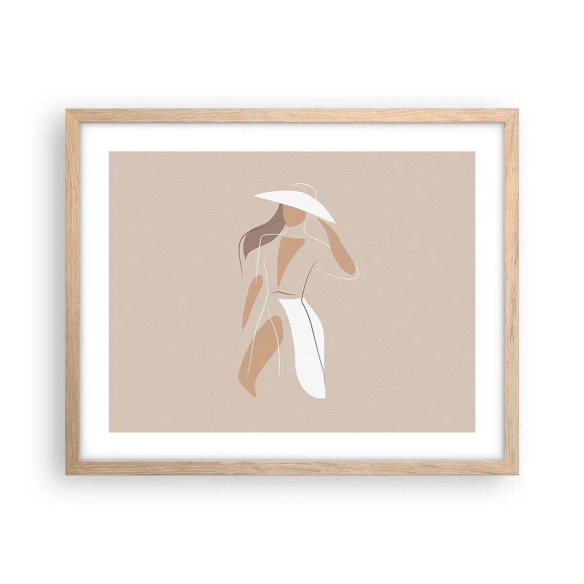 Poster in einem Rahmen aus heller Eiche - Mode macht Spaß - 50x40 cm