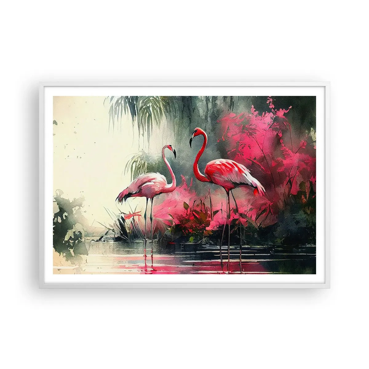 Poster in einem weißen Rahmen - Lektion in natürlicher Anmut - 100x70 cm