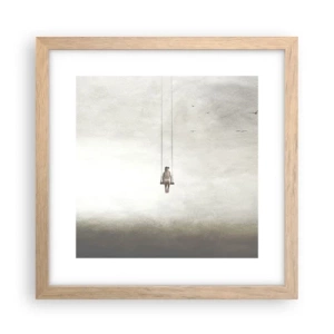 Poster in einem Rahmen aus heller Eiche - Ein Kind in uns - 30x30 cm