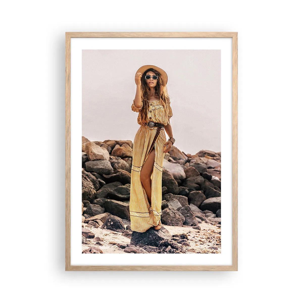 Poster in einem Rahmen aus heller Eiche - Die Magie der Steine - 50x70 cm