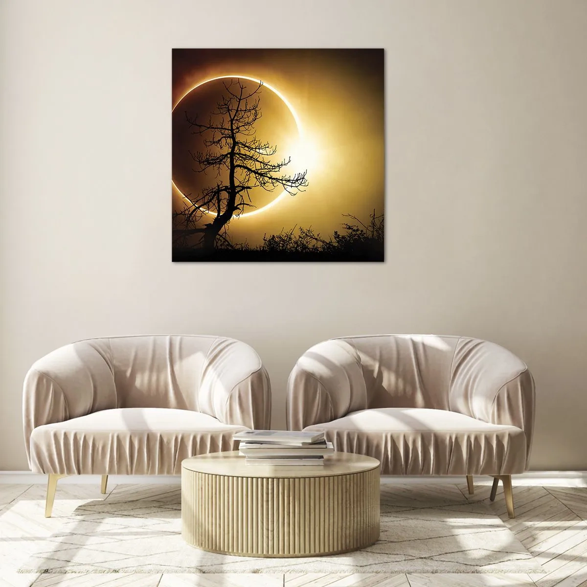 Glasbild - Bild auf glas - Totale Finsternis - 30x30 cm