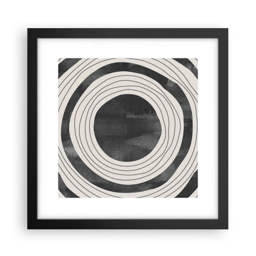 Poster in einem schwarzem Rahmen - Auf den Punkt gebracht - 30x30 cm