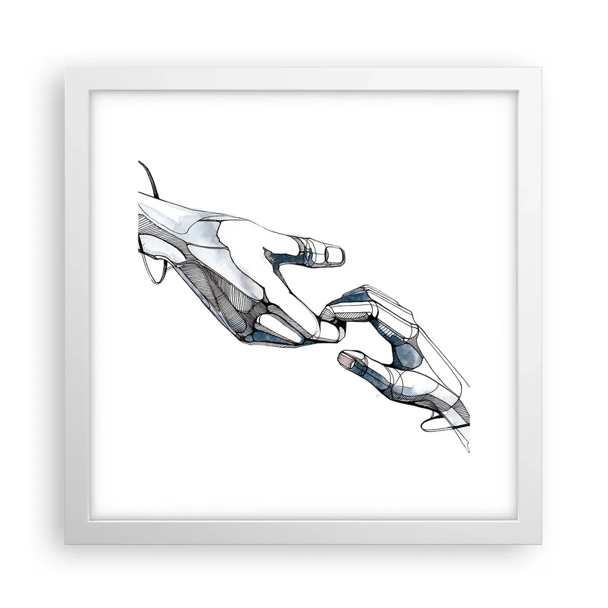 Poster in einem weißen Rahmen - Eine gute Geste - 30x30 cm