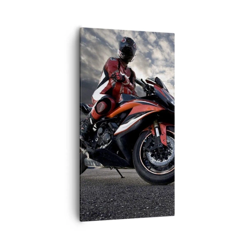 Bild auf Leinwand - Leinwandbild - Dunkler Reiter - 55x100 cm