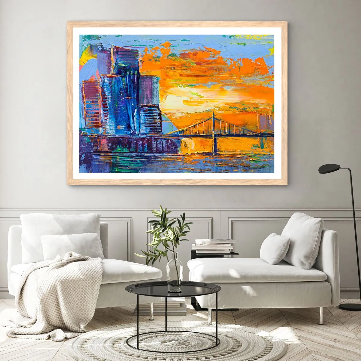 Poster in einem Rahmen aus heller Eiche - Kultur und Natur - 70x50 cm