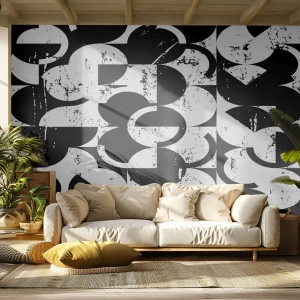Fototapete Standard Eco - Weiß ist weiß und schwarz ist schwarz - Abstraktion, Stück, Grafik - 350x256 cm