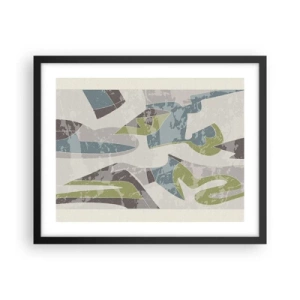 Poster in einem schwarzem Rahmen - Komposition hinter dem Glas - 50x40 cm