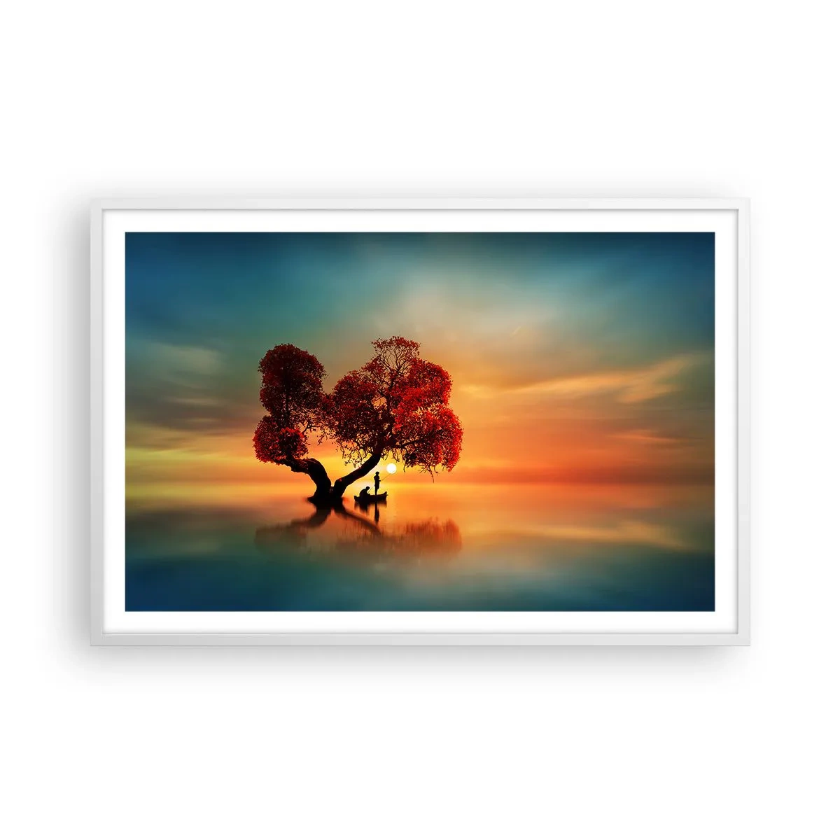 Poster in einem weißen Rahmen - Oddaysons und die Stille der Weltlosen - 91x61 cm