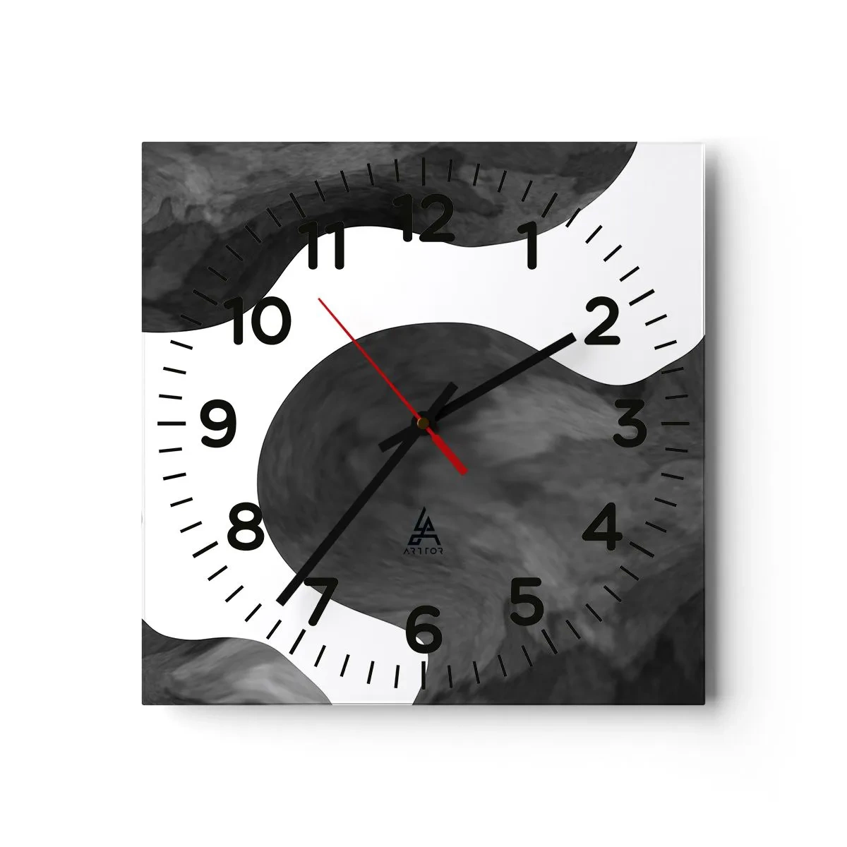 Wanduhr - Glasuhr - Milchstraße - 30x30 cm
