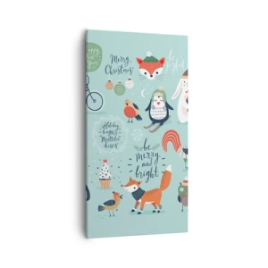 Bild auf Leinwand - Leinwandbild - Möge es immer Weihnachten sein! - 55x100 cm