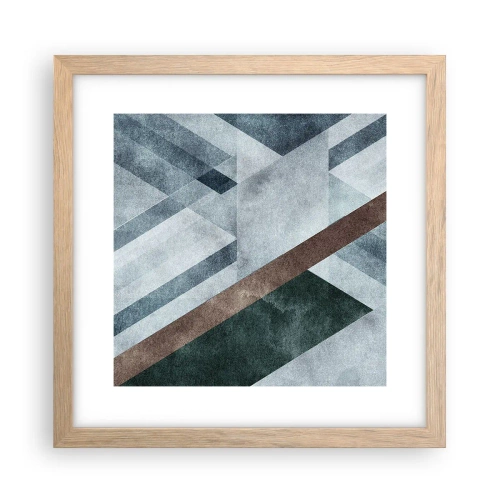 Poster in einem Rahmen aus heller Eiche - Anspruchsvolle Eleganz der Geometrie - 30x30 cm