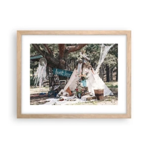 Poster in einem Rahmen aus heller Eiche - Liebe machen ... - 40x30 cm