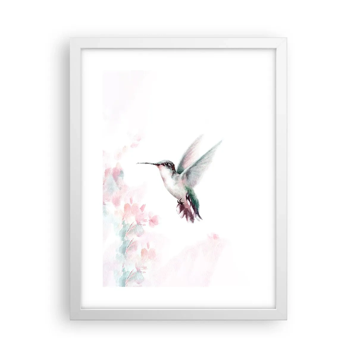 Poster in einem weißen Rahmen - Im Flattern gehalten - 30x40 cm