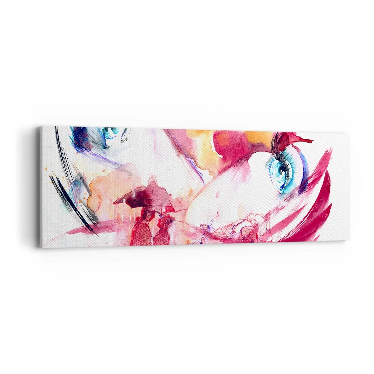 Bild auf Leinwand - Leinwandbild - Die Welt gedeiht in der Nähe - 90x30 cm