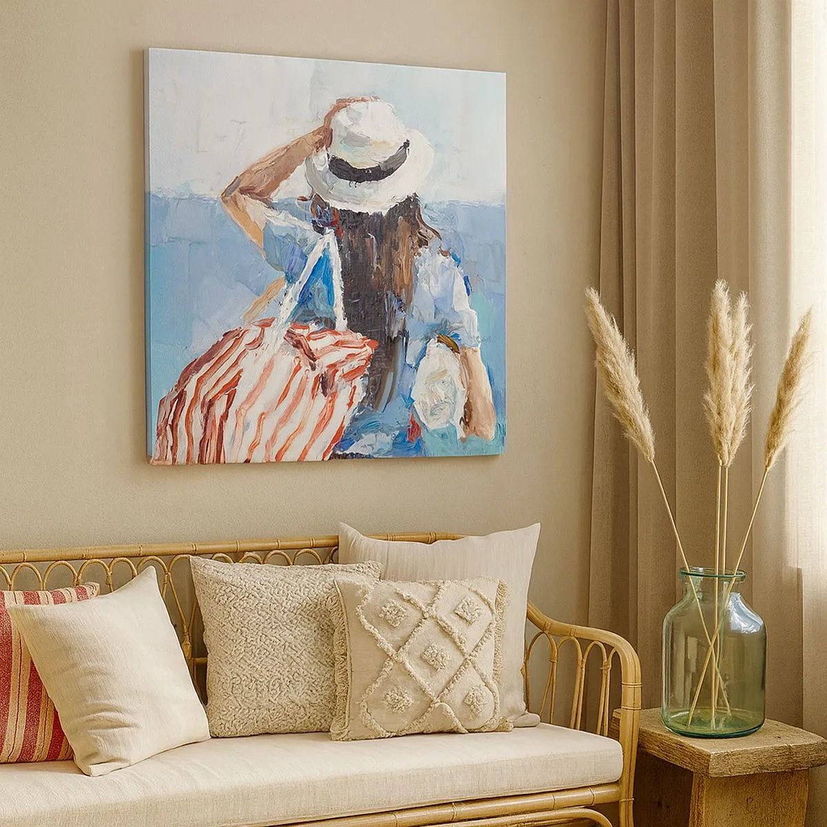 Bild auf Leinwand - Leinwandbild - Willkommen in den Sommerferien - 30x30 cm