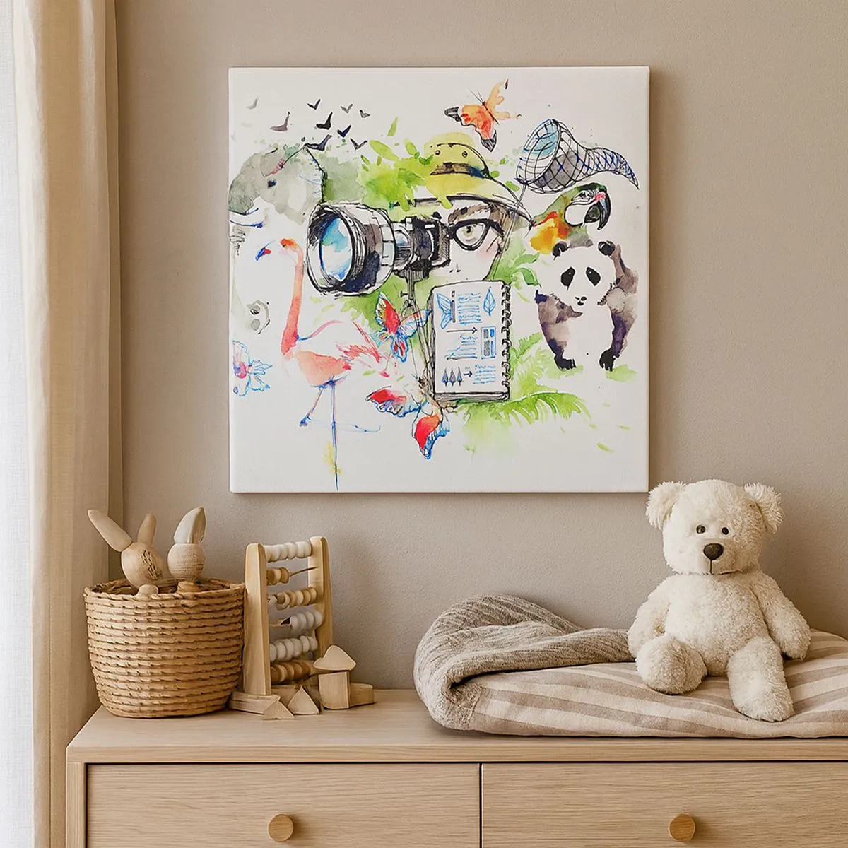 Bild auf Leinwand - Leinwandbild - In der Linse eines Reisenden - 30x30 cm