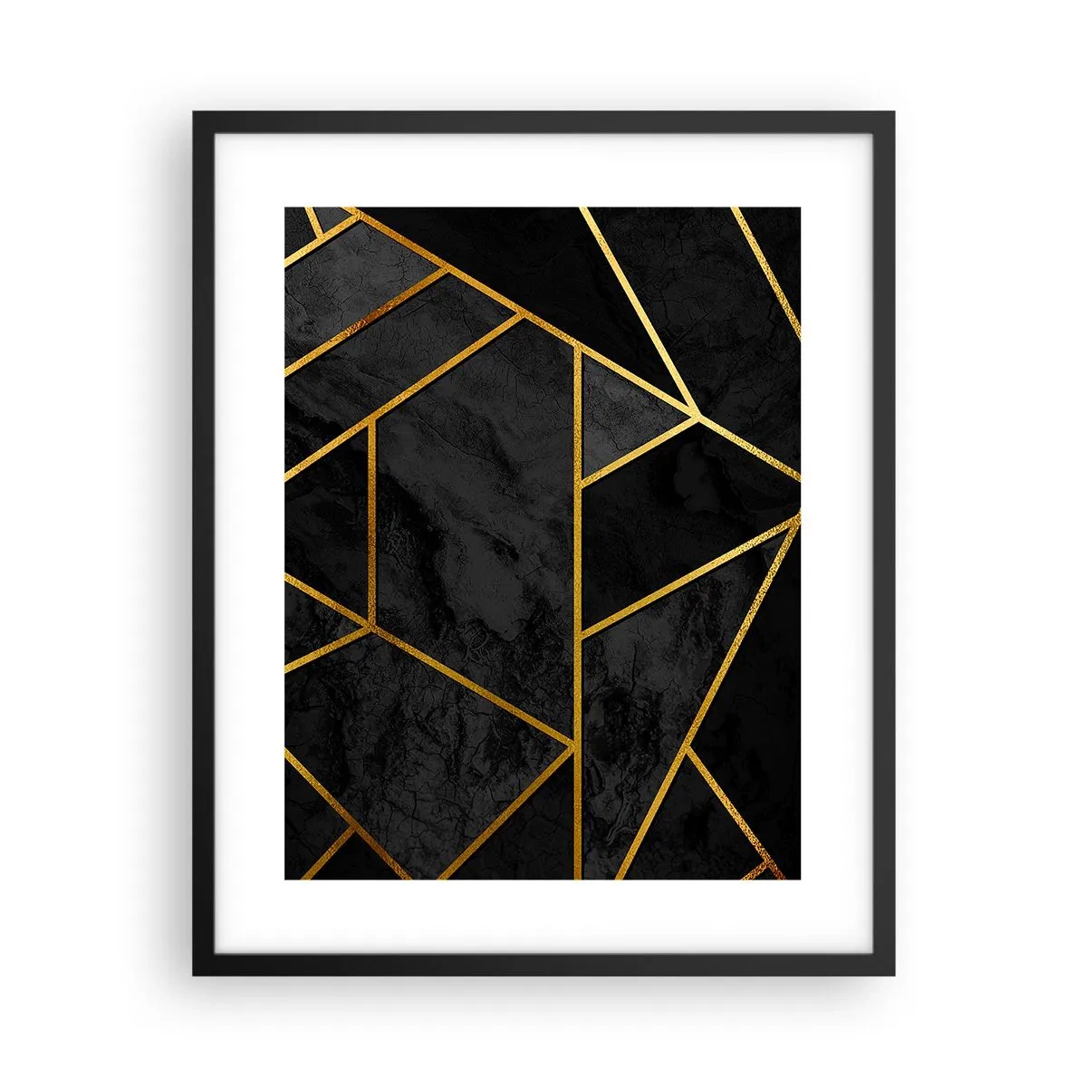 Poster in einem schwarzem Rahmen - Dunkelheit und Glanz - 40x50 cm