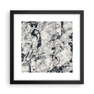 Poster in einem schwarzem Rahmen - Durchdringung der Gegensätze - 30x30 cm