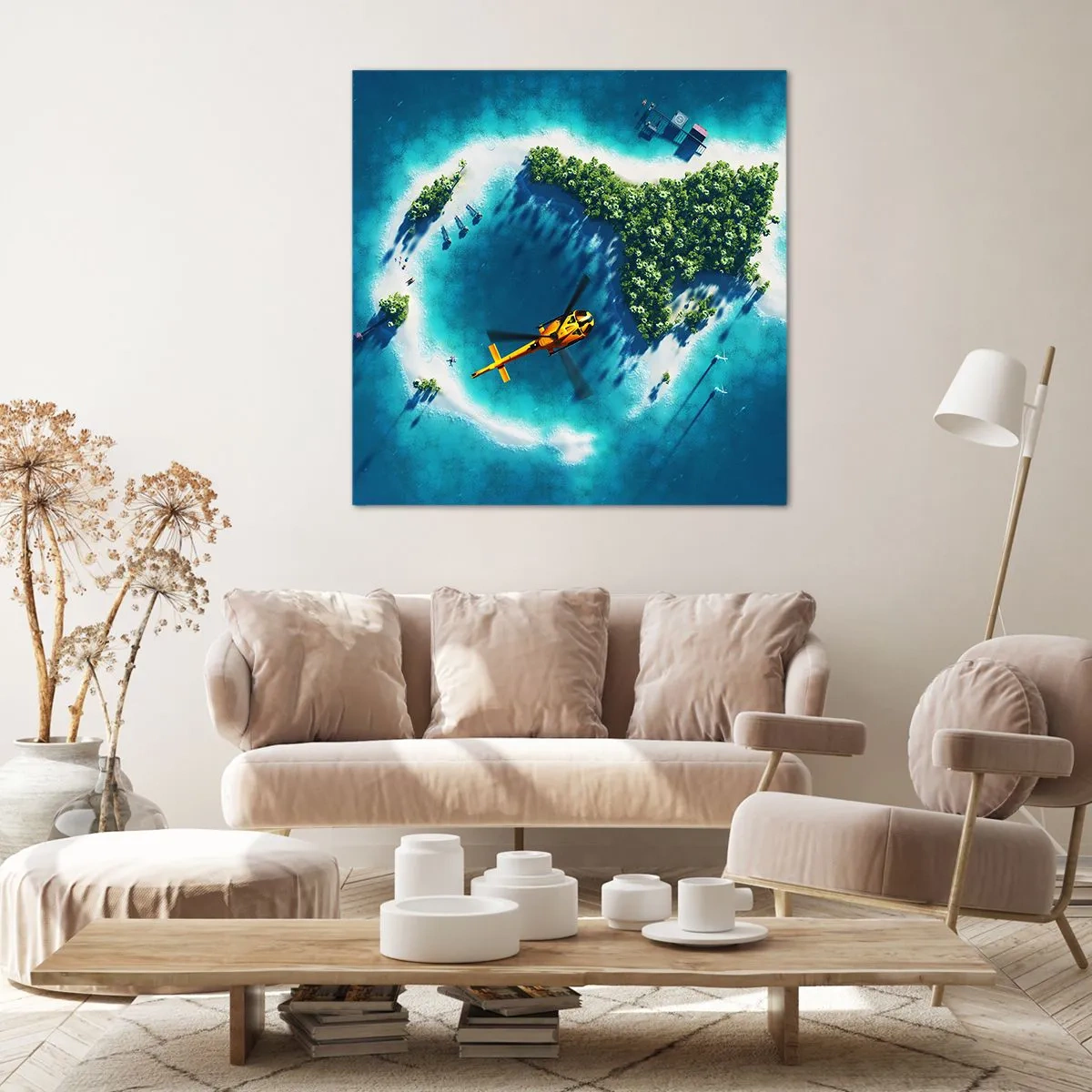 Bild auf Leinwand - Leinwandbild - Kauf dir eine Insel - 70x70 cm