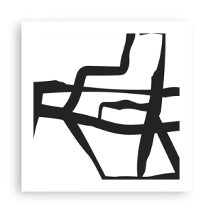 Poster - Schwarz-Weiß-Design - 50x50 cm