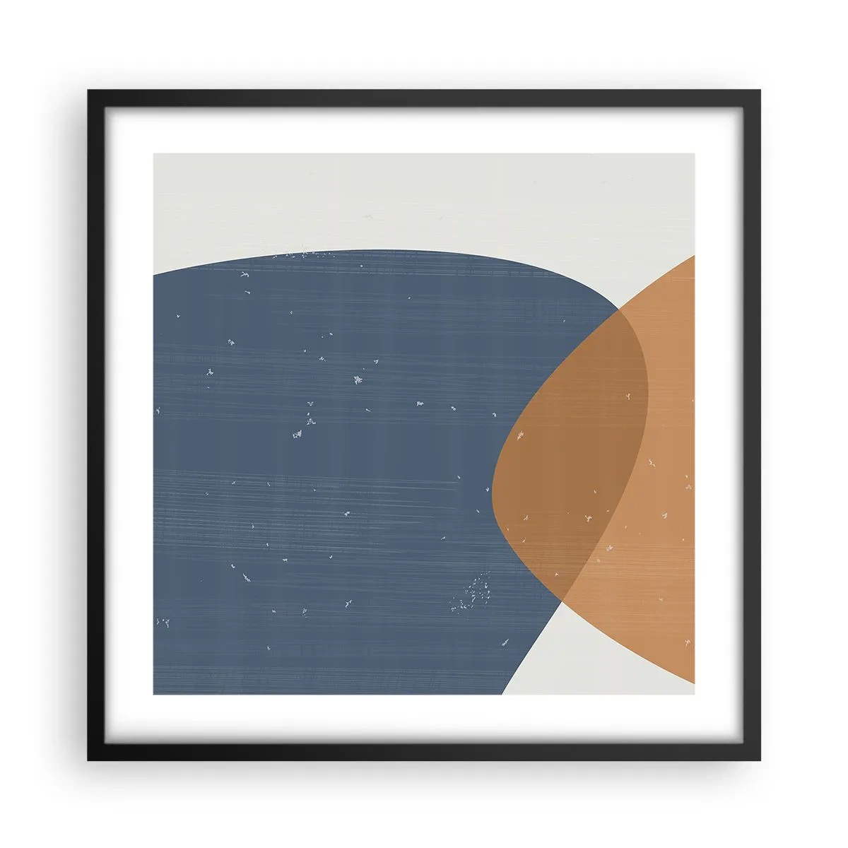 Poster in einem schwarzem Rahmen - Ovale und Einflüsse - 50x50 cm