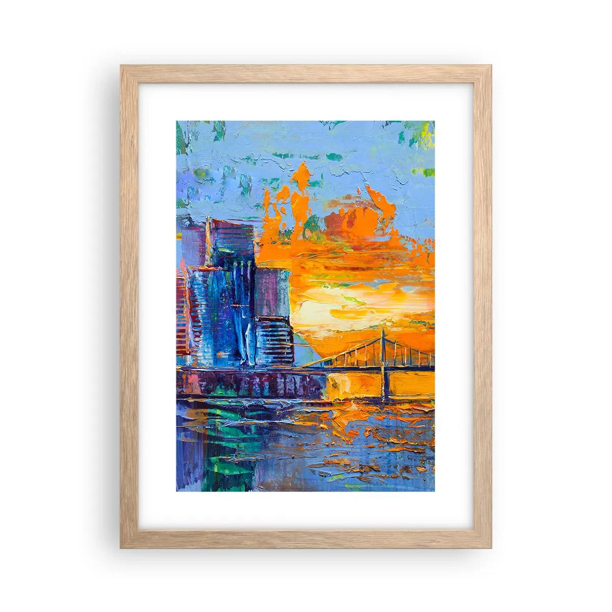 Poster in einem Rahmen aus heller Eiche - Kultur und Natur - 30x40 cm