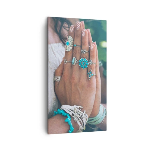 Bild auf Leinwand - Leinwandbild - Willkommen im Zentrum des Seins - 45x80 cm