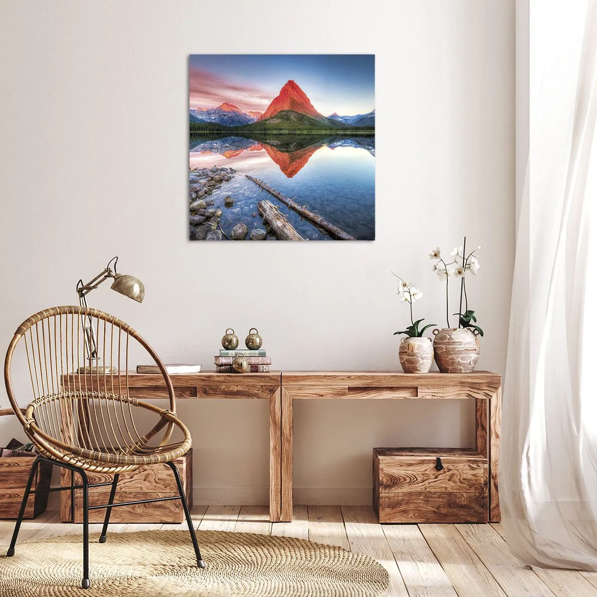 Bild auf Leinwand - Leinwandbild - Hitze und Kälte - 60x60 cm
