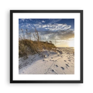 Poster in einem schwarzem Rahmen - Einladung zu einem Spaziergang - 40x40 cm