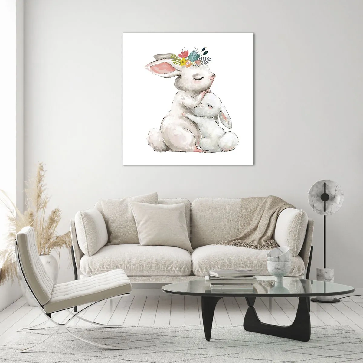 Glasbild - Bild auf glas - Bei Mama ist's am schönsten - 60x60 cm