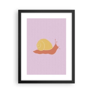 Poster in einem schwarzem Rahmen - Es gibt keine Eile - 30x40 cm