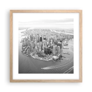 Poster in einem Rahmen aus heller Eiche - Und wie kann es man nicht lieben? - 40x40 cm