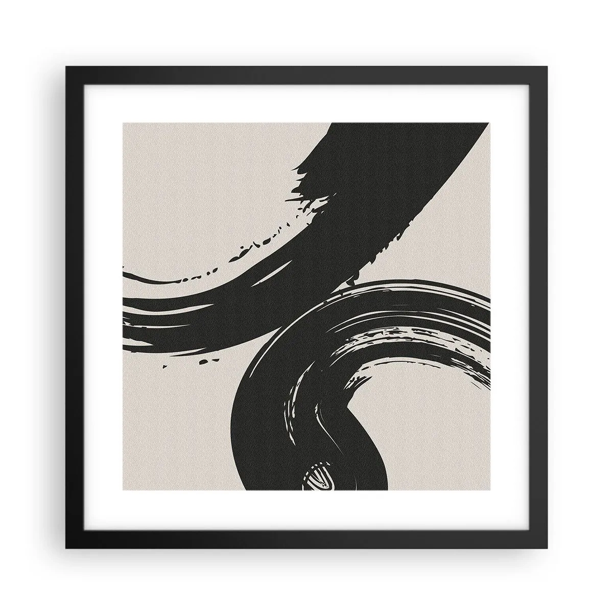 Poster in einem schwarzem Rahmen - Ausladend und kreisförmig - 40x40 cm