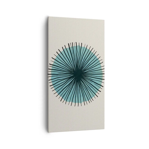 Bild auf Leinwand - Leinwandbild - Strahlend im Blau - 55x100 cm