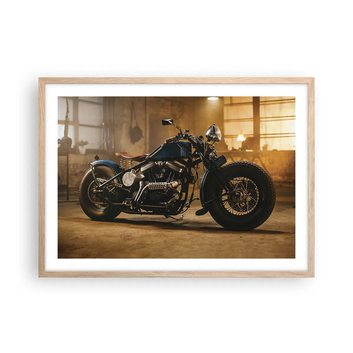 Poster in einem Rahmen aus heller Eiche - Ich kann alles - 70x50 cm
