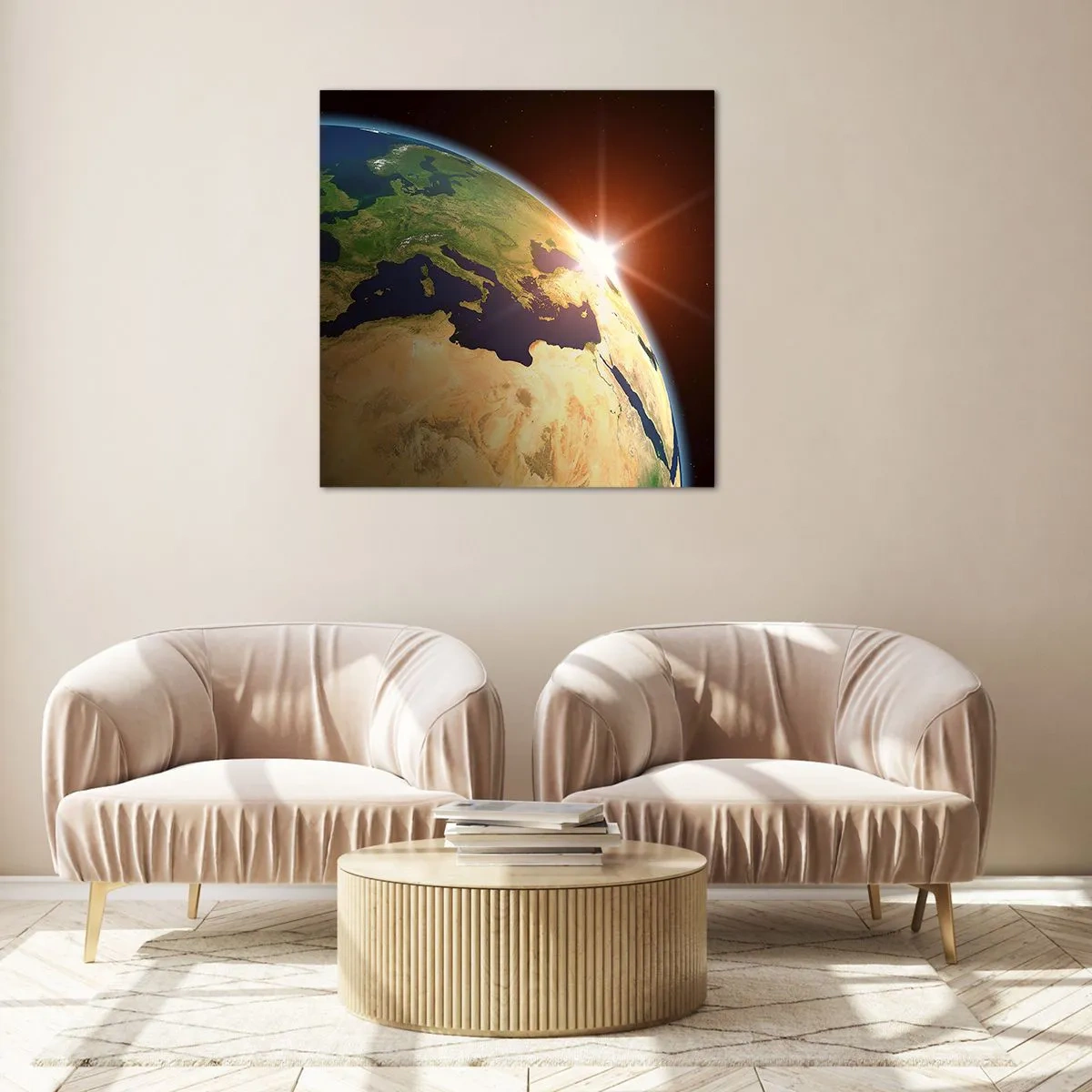 Glasbild - Bild auf glas - Sonnenaufgang - 70x70 cm