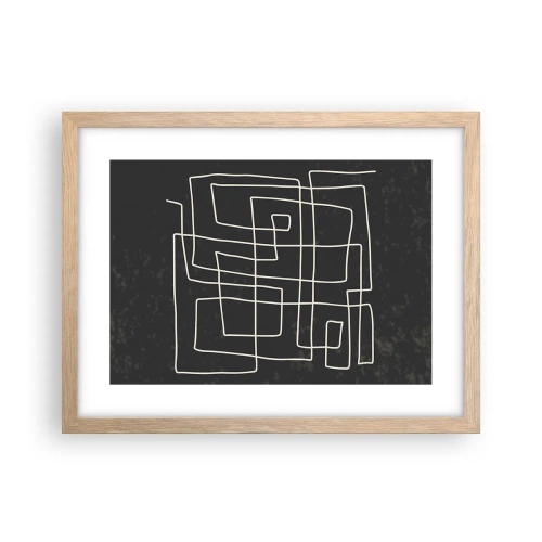 Poster in einem Rahmen aus heller Eiche - Nicht so einfach - 40x30 cm