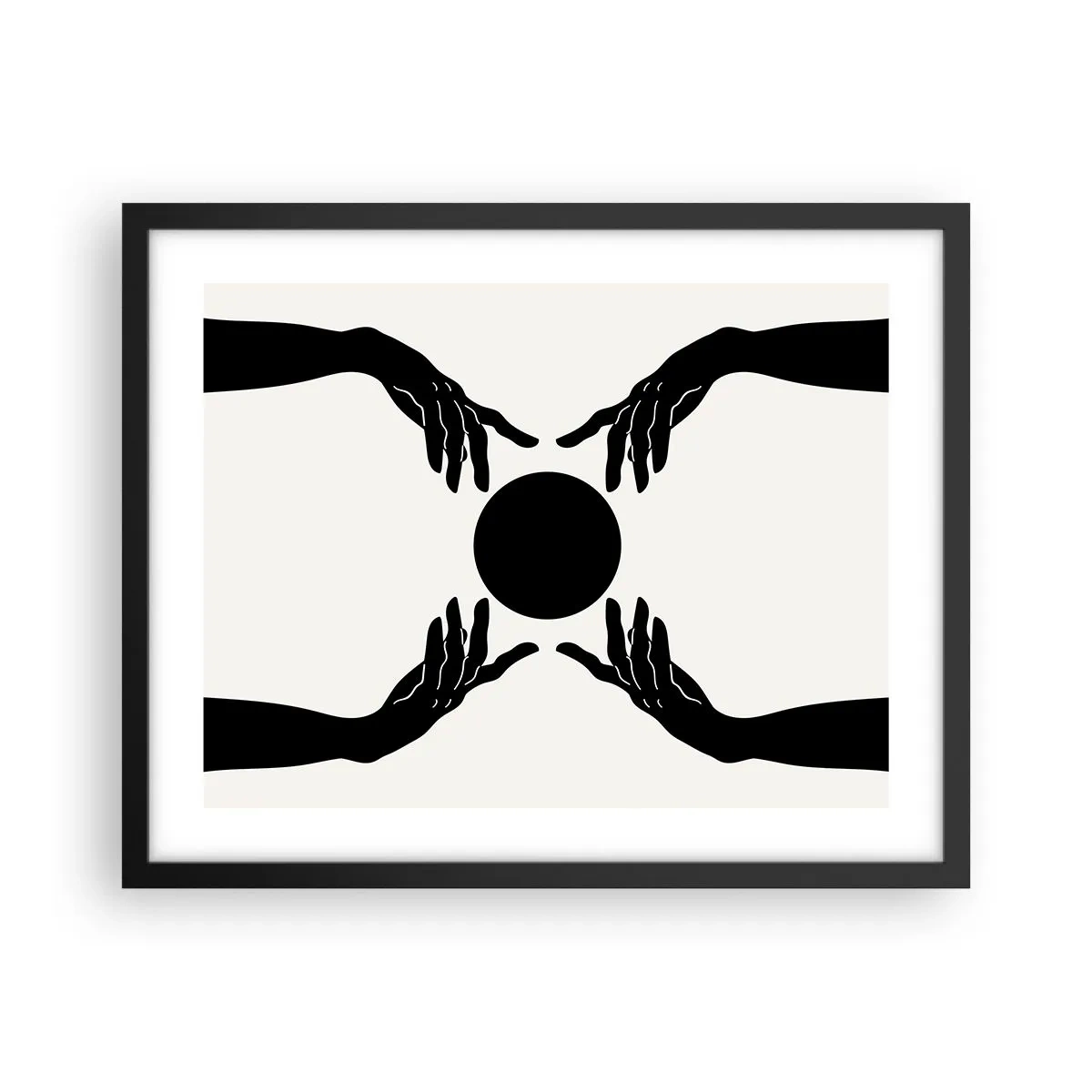 Poster in einem schwarzem Rahmen - Geheimes Zeichen - 50x40 cm