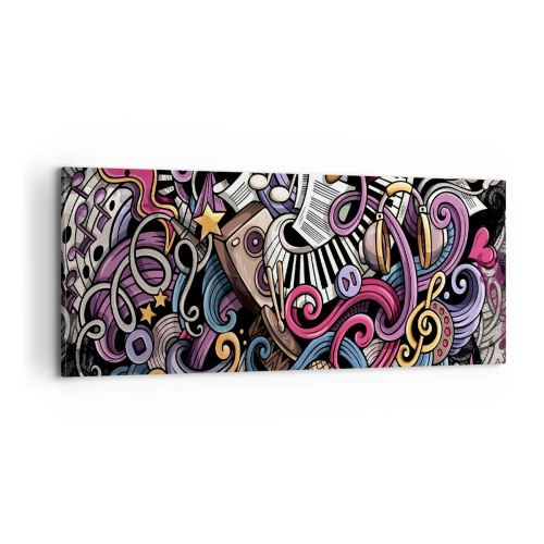 Bild auf Leinwand - Leinwandbild - Komplizierte Melodie - 100x40 cm