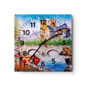 Wanduhr - Glasuhr - Ihre Zeit vergeht nie - 40x40 cm