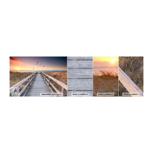 Fototapeten Muster Selbstklebend Deluxe Sticker - Der Raum für Auffliegen - Landschaft, Meer, Strand - 100x30 cm