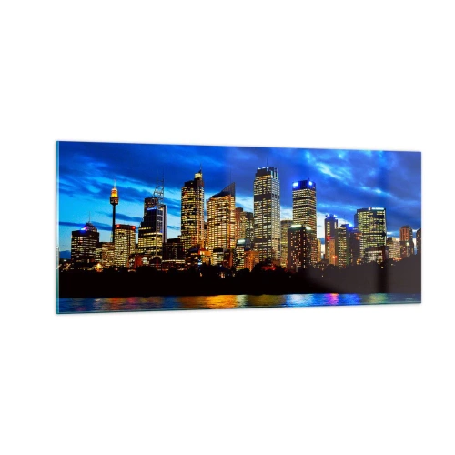 Glasbild - Bild auf glas - Eine Nacht der Lichter und Farben - 100x40 cm