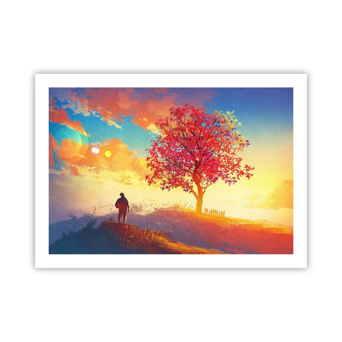 Poster - Pilger am Ziel - 70x50 cm