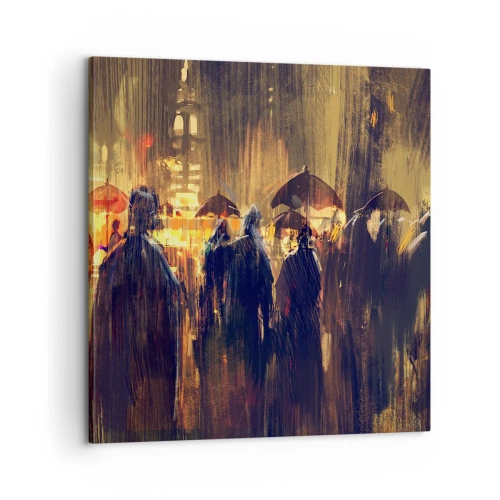 Bild auf Leinwand - Leinwandbild - Anhänger des Regens - 60x60 cm
